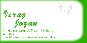 virag jozan business card